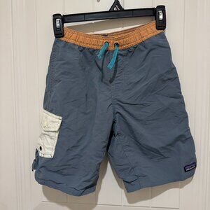 Patagonia Boy's Baggies Boardshorts Greyish Blue - size M